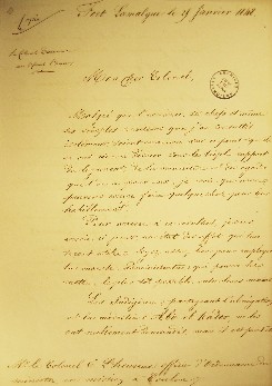 Lettre du colonel Daumas au colonel L'Heureux (recto)