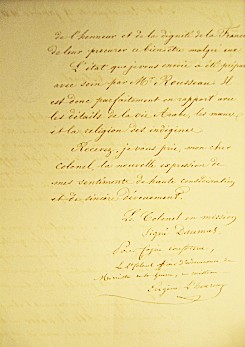 Lettre du colonel Daumas au colonel L'Heureux (verso)